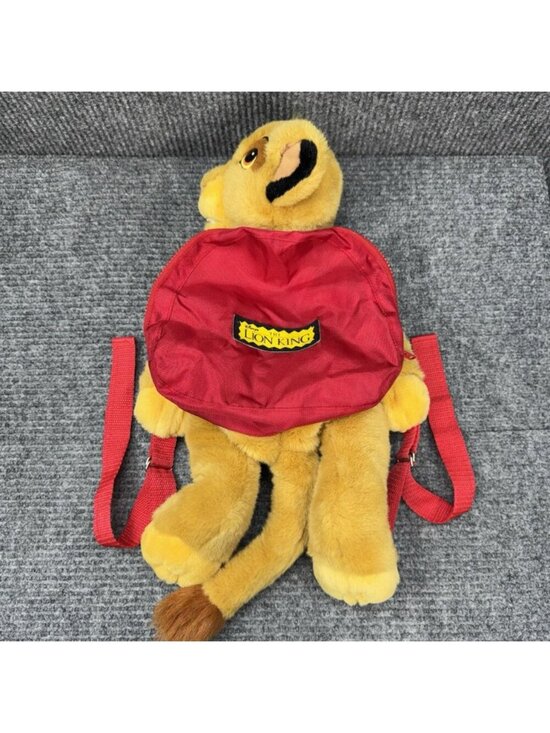 Vintage Disney Lion King Simba Character Plush Backpack 90s Comfort Hug Clean main image 5